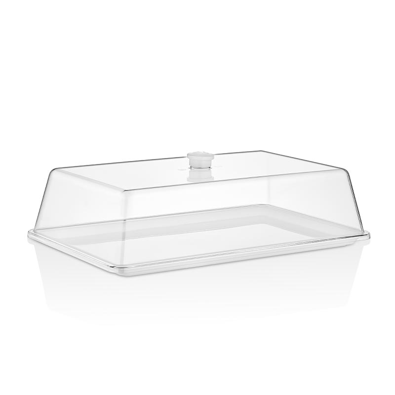 GastroPlast Polikarbonat Fanus, 415x265 mm, Beyaz Kulplu — GastroPlast — Görsel 2