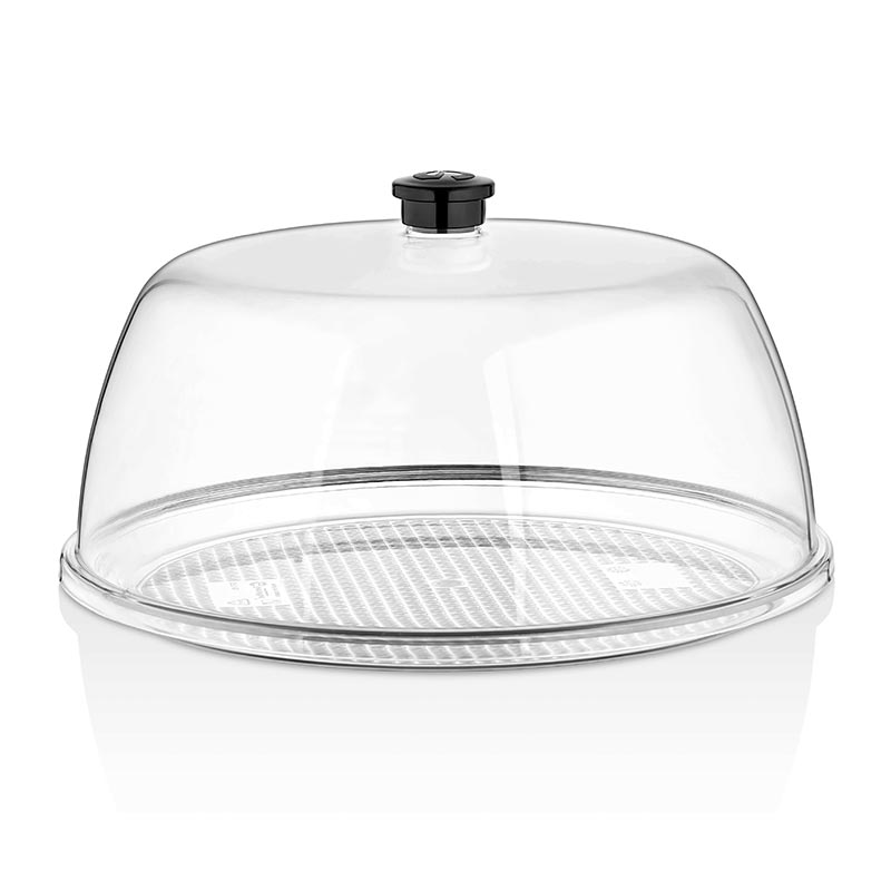 GastroPlast Polikarbonat Fanus, 30 cm, Siyah Kulplu — GastroPlast — Görsel 2