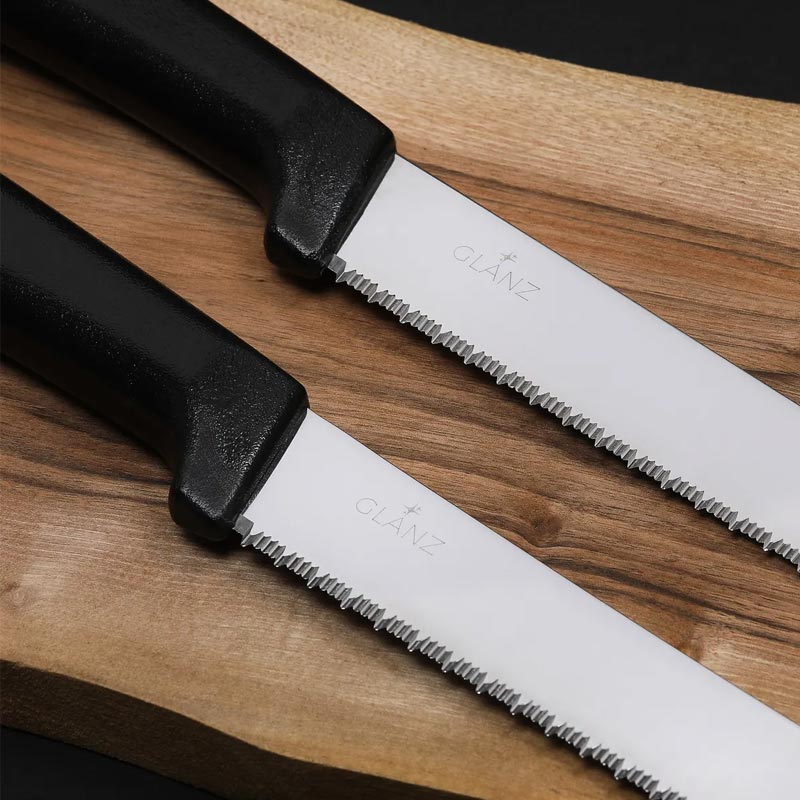 Glanz Plastik Saplı Tırtıklı Kruvasan ve Ekmek Bıçağı, 23 cm — Glanz — Görsel 3