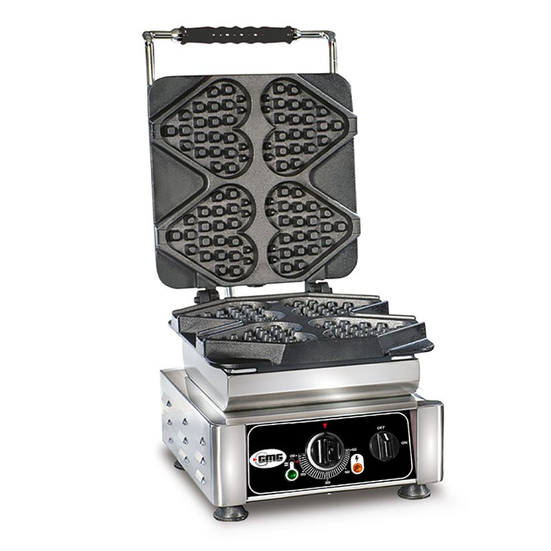 GMG WE 04 Ti Amo Kalp Model Waffle Makinesi, Değişebilir Plaka — GMG