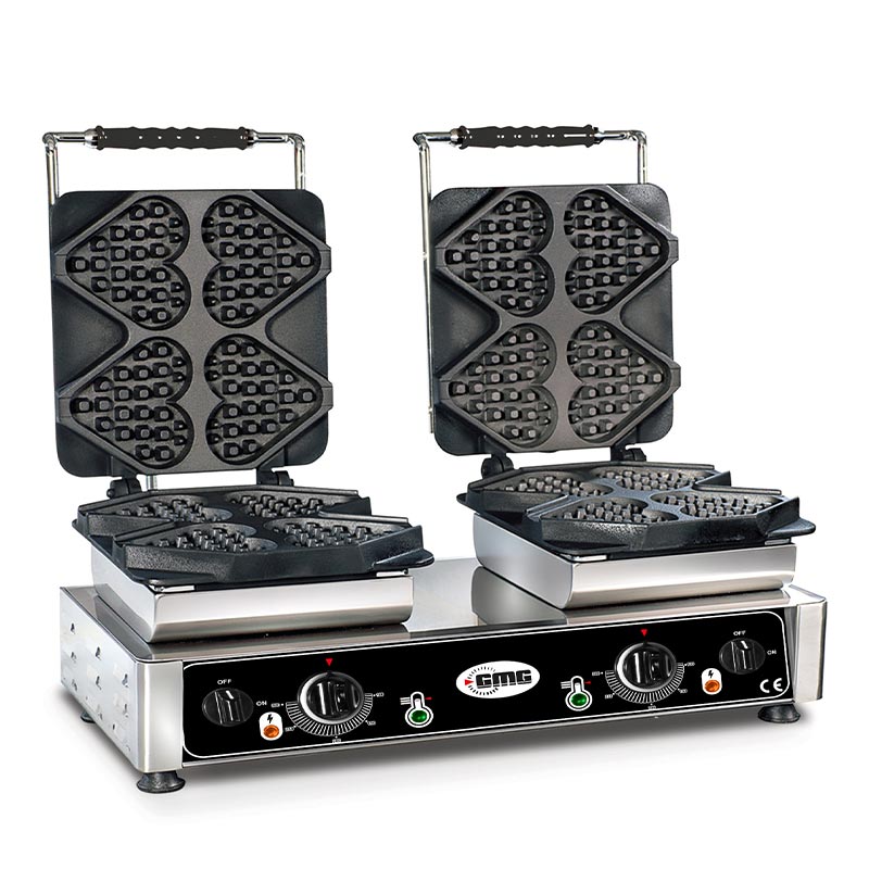 GMG WE 24 Ti Amo Kalp Model Waffle Makinesi, Değişebilir Plaka — GMG