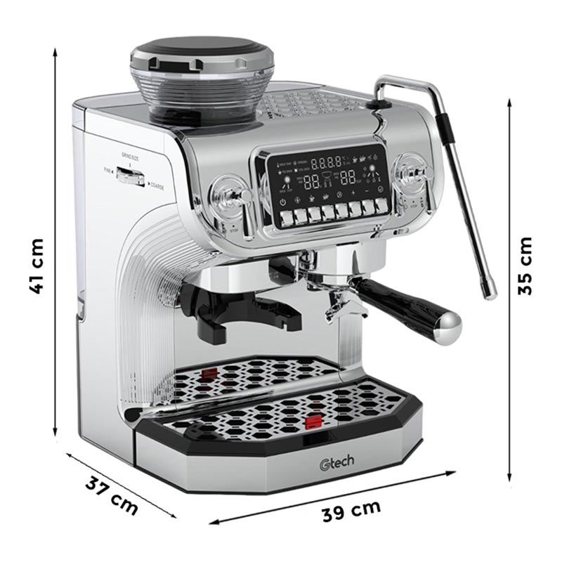 Gtech ST-530ED PID Ev Tipi Öğütücülü Barista Espresso Kahve Makinesi, 1 Gruplu — Gtech — Görsel 3