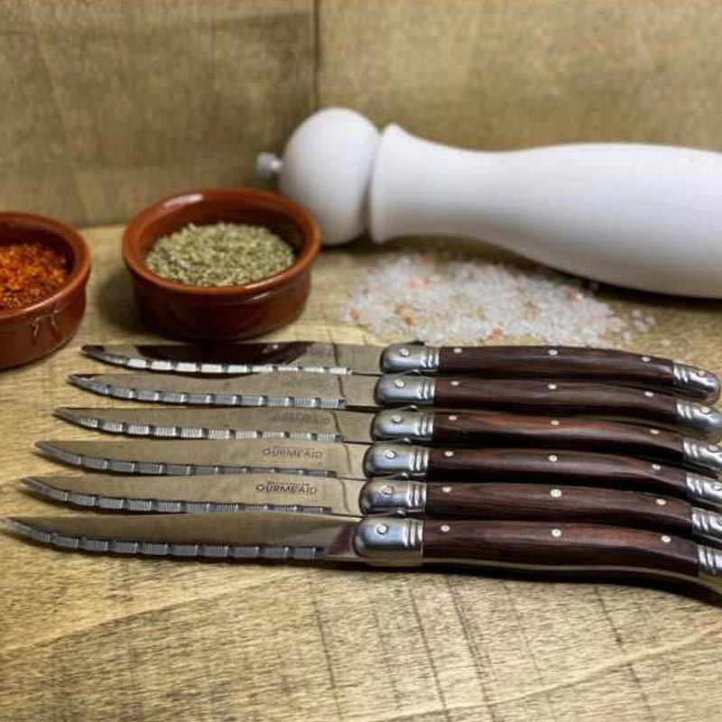 Gurmeaid 6'lı Et Bıçağı, Siyah