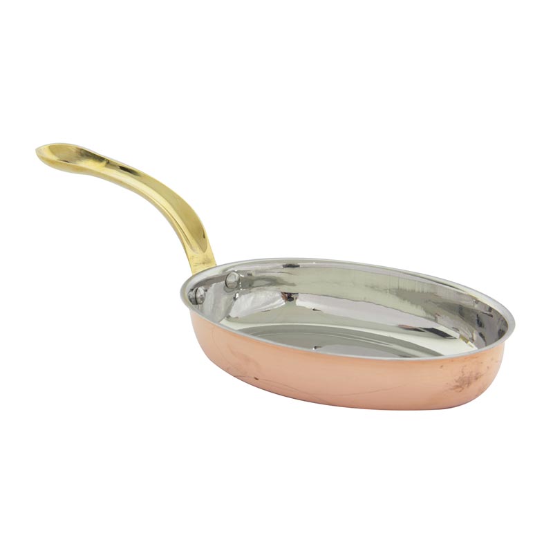 Gurmeaid İçi Paslanmaz Oval Yumurta Sahanı, 18.5 cm, Bakır — Gurmeaid