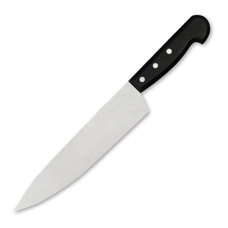 Gurmeaid Şef Bıçağı, Plastik Saplı, 19 cm, Siyah — Gurmeaid