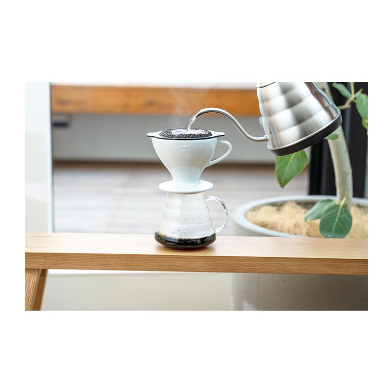 Hario PDC-02-W E60 Seramik Süzgeçli Dripper, Beyaz — Hario — Görsel 2