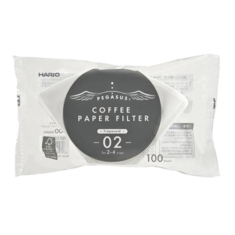 Hario PEF-02-100W Pegasus 02 Dripper Filtresi, 100 Adet