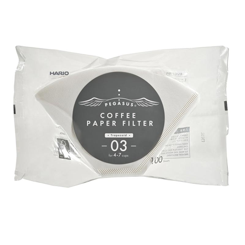 Hario PEF-03-100W Pegasus 03 Dripper Filtresi, 100 Adet