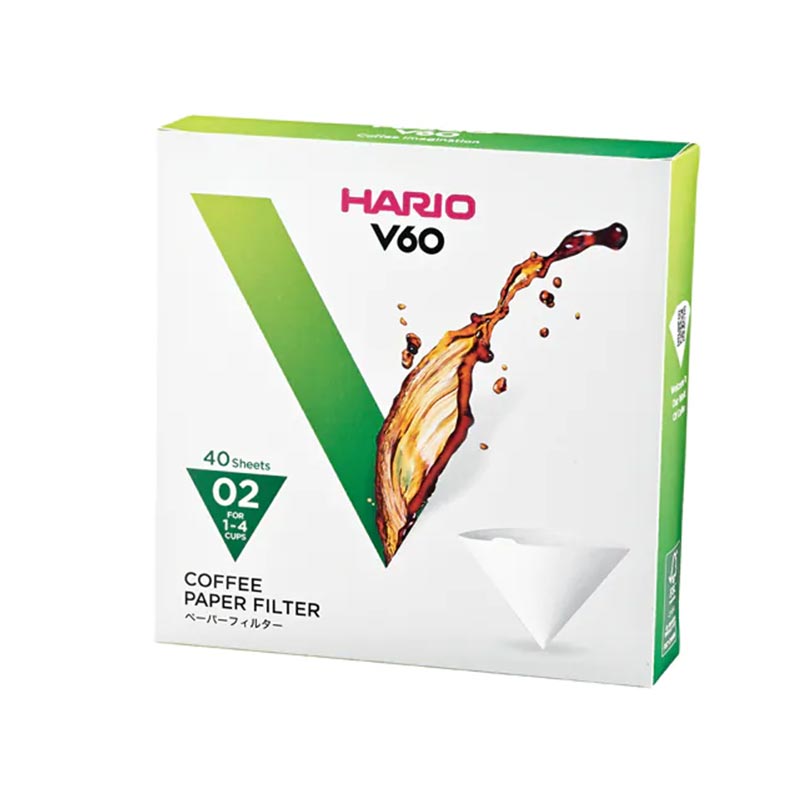 Hario VCF-02-40W V60 02 Dripper Filtresi, 40 Adet — Hario