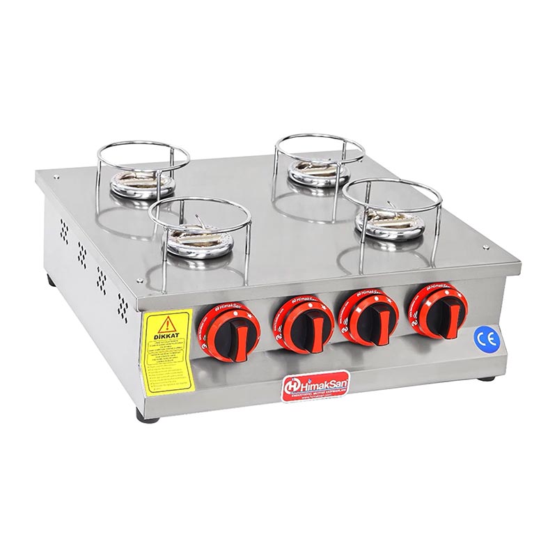 Himaksan HMK-KNFOGK 4 CE Set Üstü 4 Gözlü Kare Künefe Ocağı, LPG — Himaksan