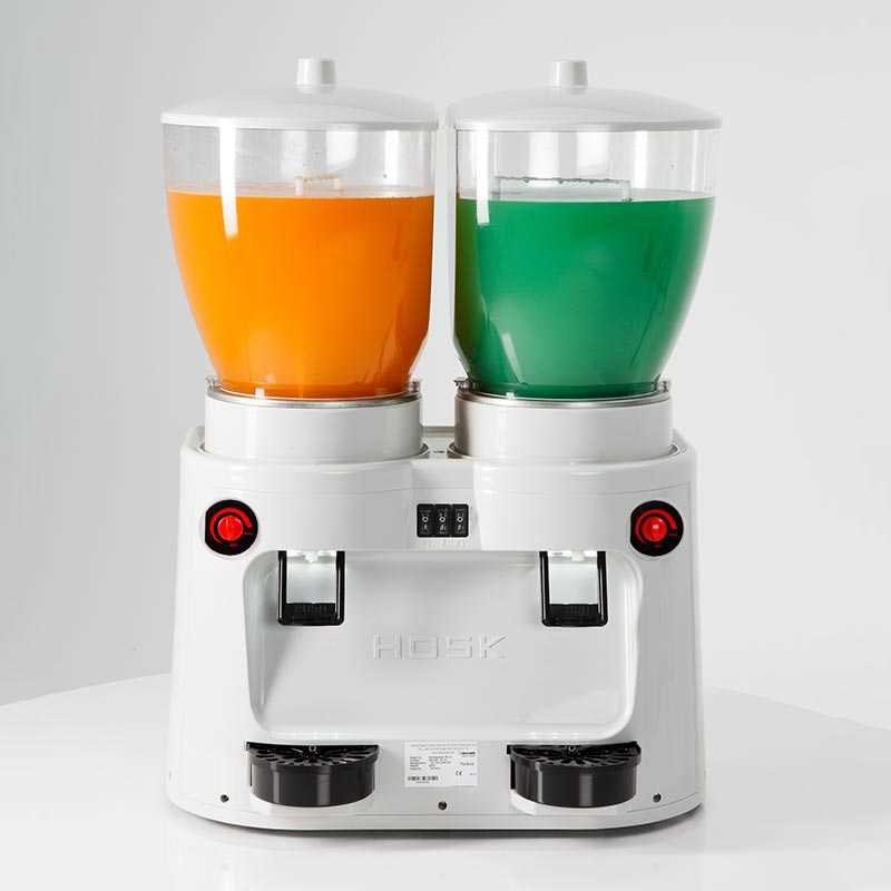 Hosk Elite Ayran ve Limonata Makinesi 2x20 lt, Gri — Hosk