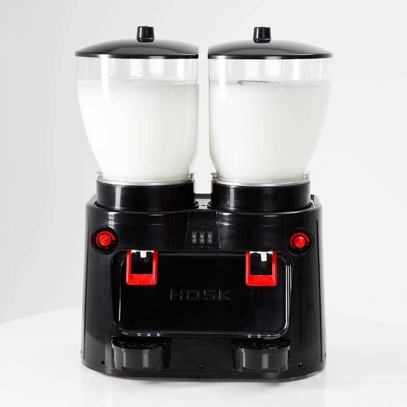 Hosk Elite Ayran ve Limonata Makinesi 2x20 lt, Siyah — Hosk