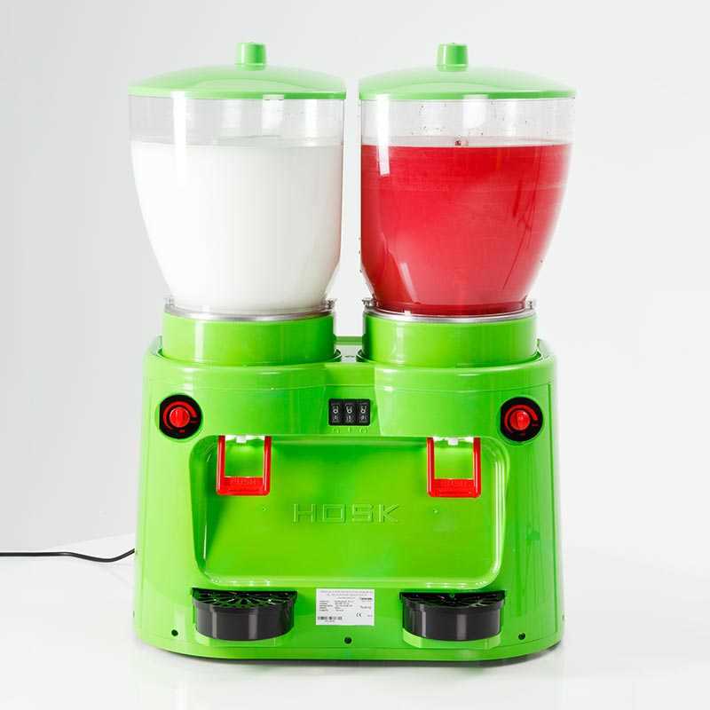 Hosk Elite Ayran ve Limonata Makinesi 2x20 lt, Yeşil — Hosk