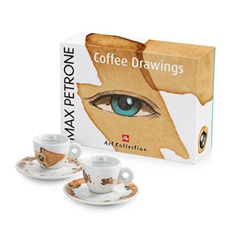 illy Art Collection 2018 Max Petrone Espresso 2’li Fincan Takımı, 60 cc — illy