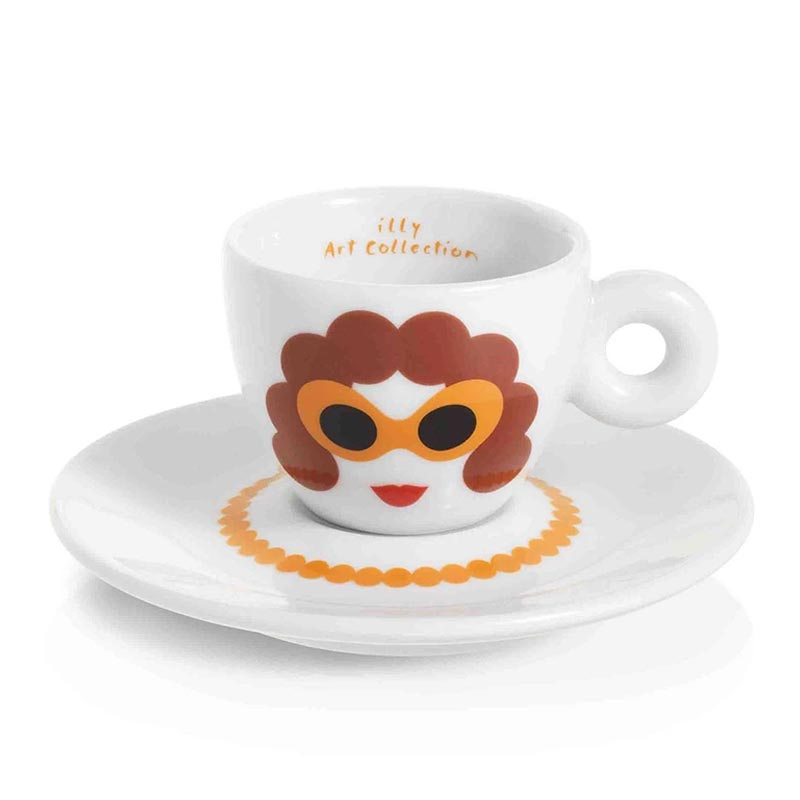 illy Art Collection 2019 Olimpia Zagnoli Cappuccino 2’li Fincan Takımı, 170 cc — illy — Görsel 3