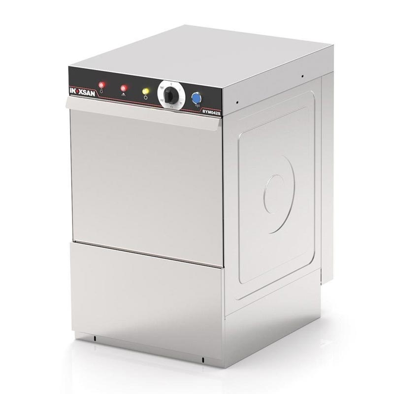 İnoksan BYM042ST Elektromekanik Bardak Yıkama Makinesi, 40 Sepet/Saat Kapasiteli, Tahliye Pompalı — İnoksan