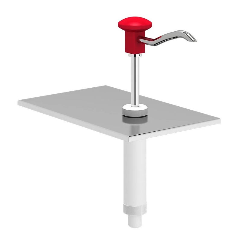 Kalando KD-002 Basmalı Paslanmaz Çelik Sos Pompa Ünitesi, GN 1/4, Kırmızı — Kalando