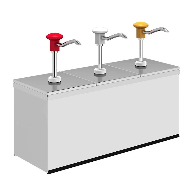 Kalando KD-002 Basmalı Paslanmaz Çelik Sos Pompası Standı, 1/6 GN, 3x3 L — Kalando