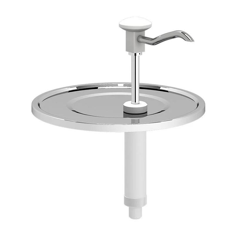 Kalando KD-010 Basmalı Desenli Sos Pompa Ünitesi, 9-10 L Kovalar ile Uyumlu, Beyaz — Kalando