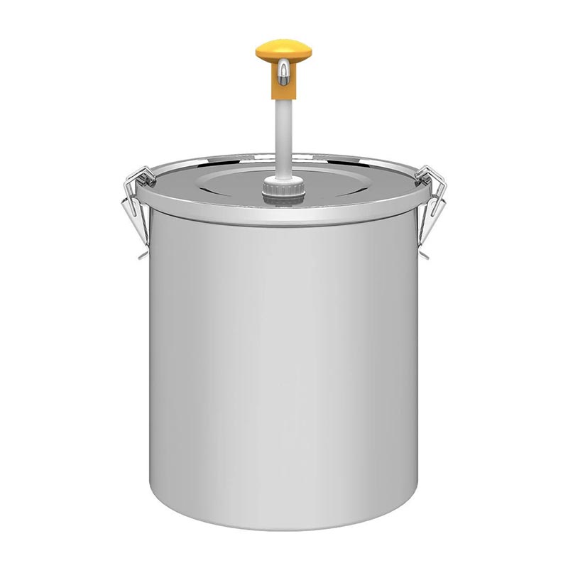 Kalando KD-01610 Paslanmaz Çelik Kilitli Basmalı Sos Pompası, 10 L, Sarı — Kalando — Görsel 2