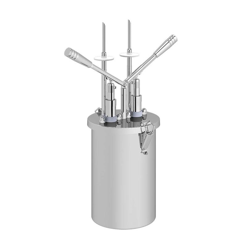 Kalando KD-019 Çift Enjekte Dolum İğneli Paslanmaz Çelik Hazneli Çift Kollu Sos Pompası, 4.5 L — Kalando