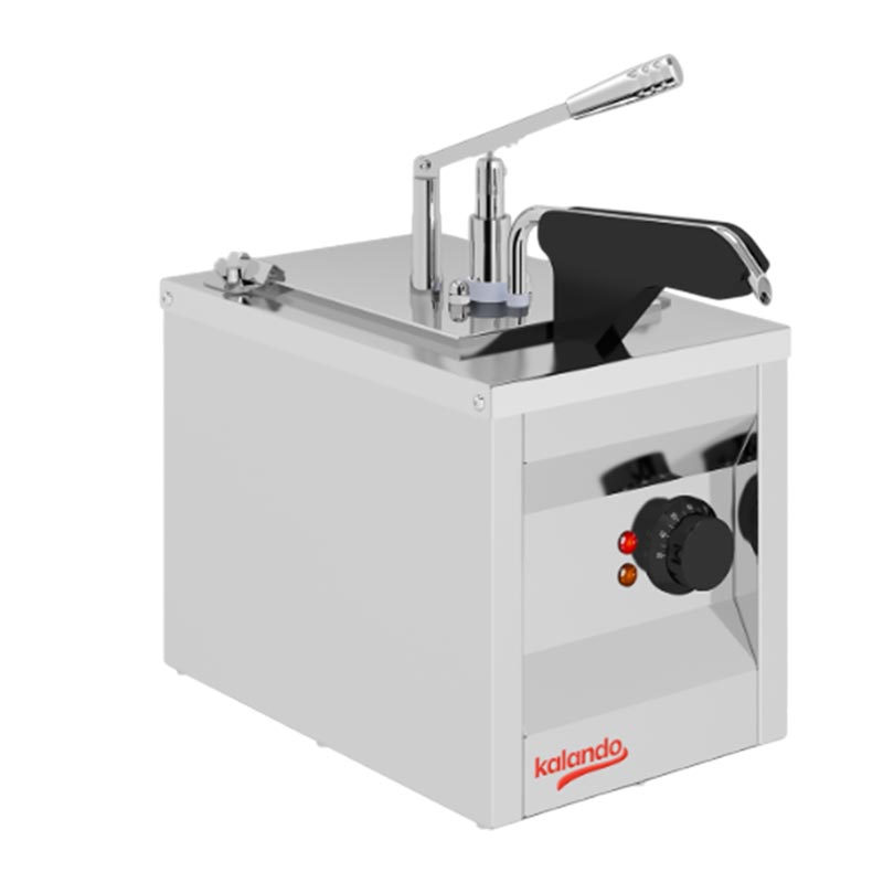 Kalando KD-021 GN 1/4 Isıtmalı Musluklu Manuel Termostatlı Benmari Dispenseri, 5 L — Kalando