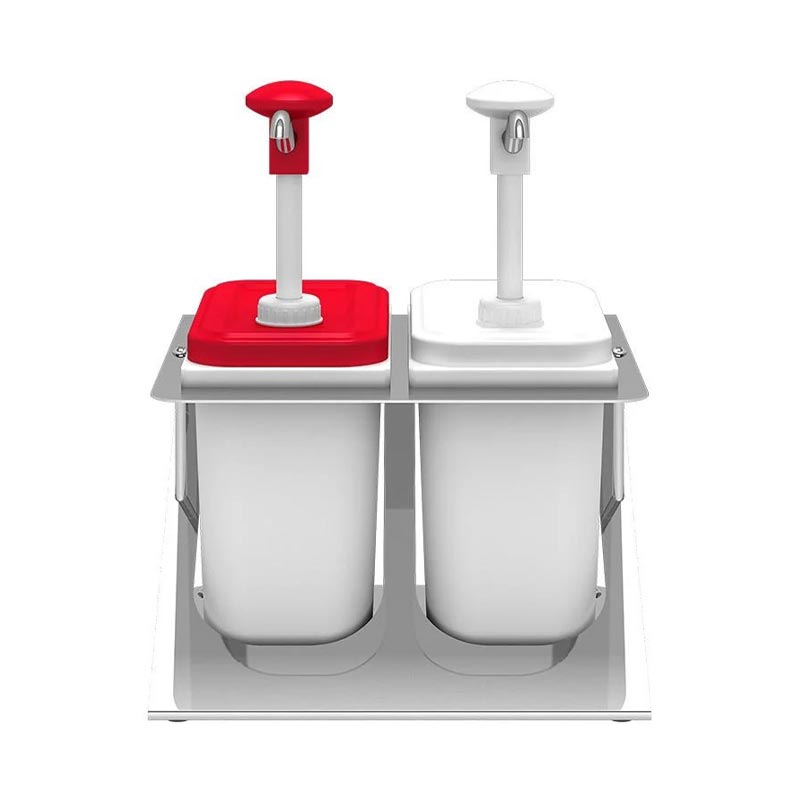 Kalando KDP-003 Z Standlı Basmalı Paslanmaz Çelik Sos Pompası, 2x1.9 L — Kalando — Görsel 2