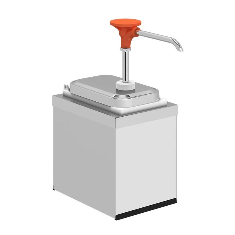 Kalando KDS-003 Stantlı Basmalı Paslanmaz Çelik Sos Pompası, 1,9 L, Turuncu — Kalando