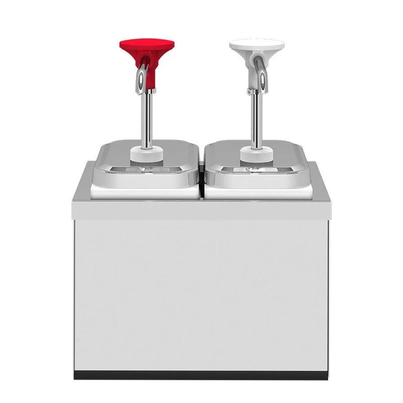 Kalando KDS-003 Stantlı Basmalı Paslanmaz Çelik Sos Pompası, 2x1,9 L — Kalando — Görsel 2