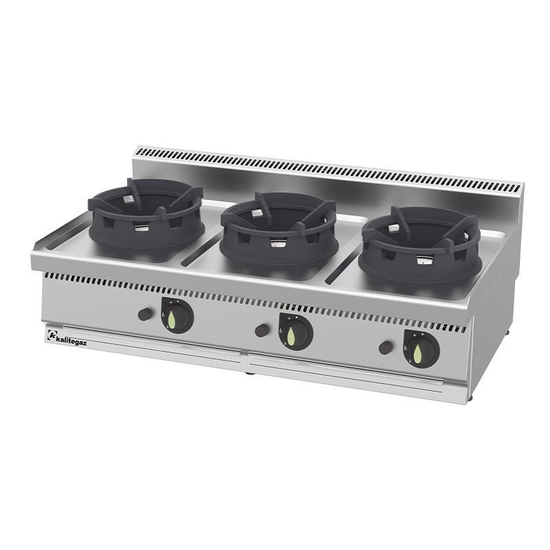 Kalitegaz 700 Seri 3 Brülörlü Wok Ocak, 120x70x29 cm, Gazlı — Kalitegaz