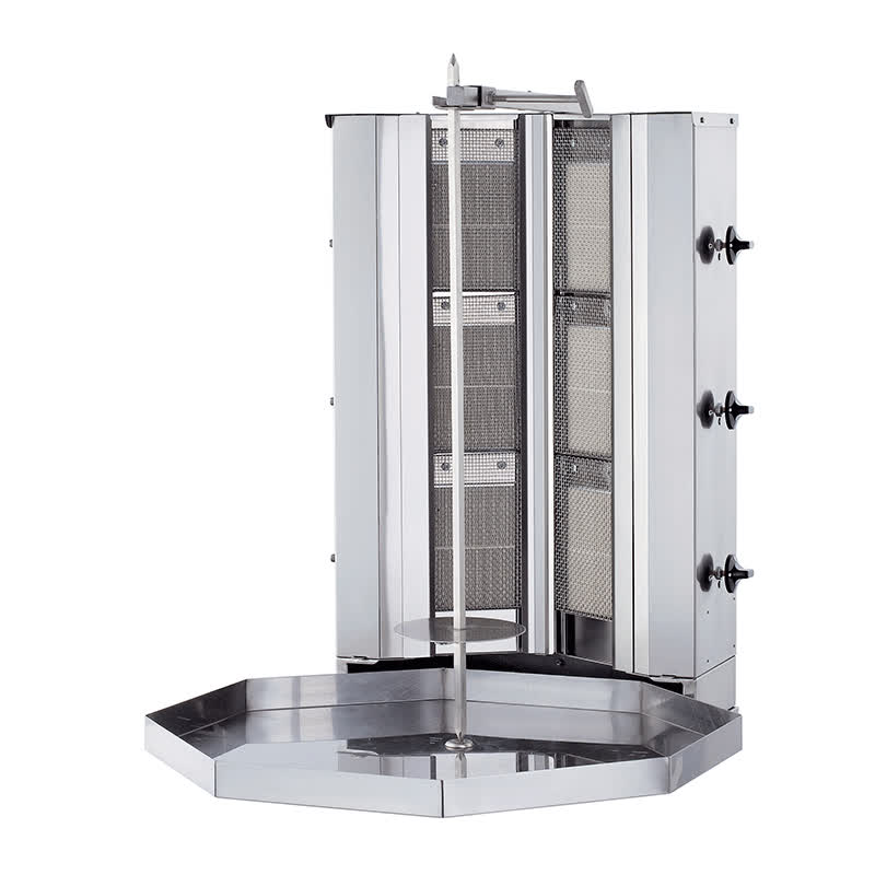 Kalitegaz KLG143V V Model Döner Ocağı, 3+3 Radyanlı, Gazlı, Motorsuz — Kalitegaz