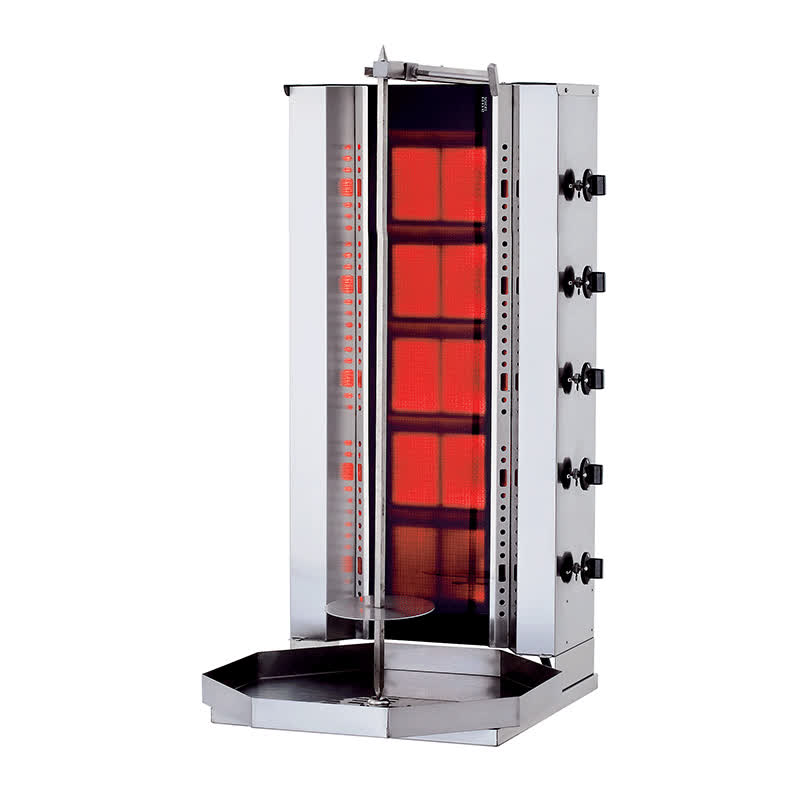 Kalitegaz KLG202G Döner Ocağı, 5 Radyanlı, Gazlı, Motorsuz, Camlı — Kalitegaz