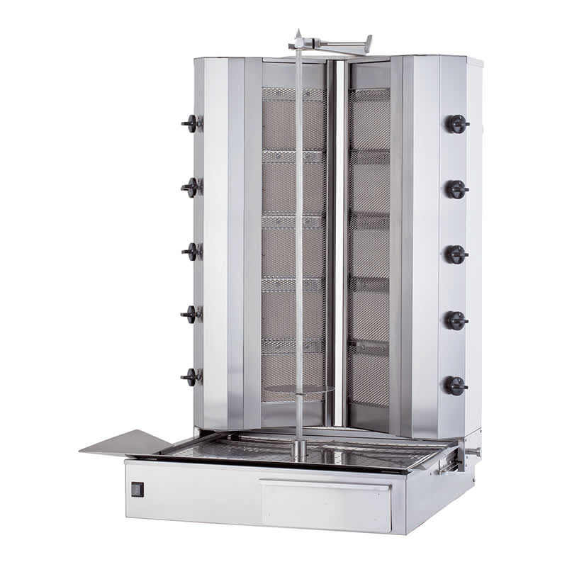 Kalitegaz KLG225V V Model Döner Ocağı, 5+5 Radyanlı, Gazlı, Alttan Motorlu, Hareketli Gövde — Kalitegaz