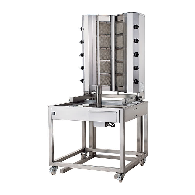 Kalitegaz KLG225VA V Model Döner Ocağı, 5+5 Radyanlı, Gazlı, Alttan Motorlu, Hareketli Gövde — Kalitegaz