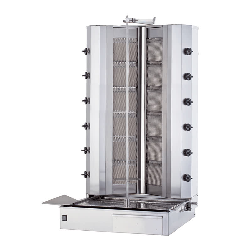 Kalitegaz KLG226V V Model Döner Ocağı, 6+6 Radyanlı, Gazlı, Alttan Motorlu, Hareketli Gövde — Kalitegaz