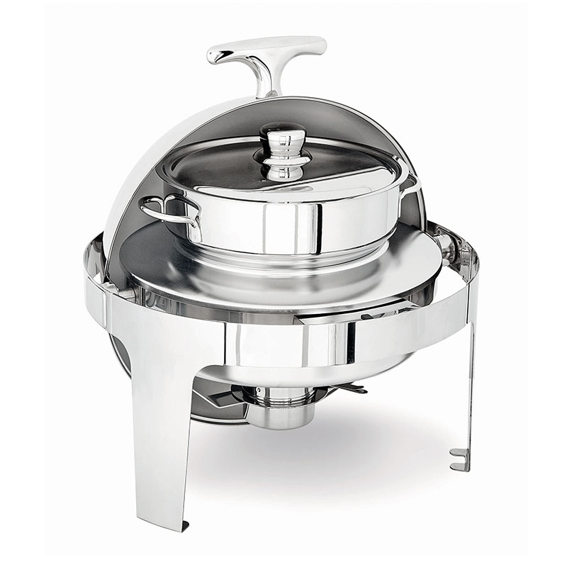 Kapp Classic Chafing Dish Çorbalık Roll Top, 6 L, Jel Yakıtlı