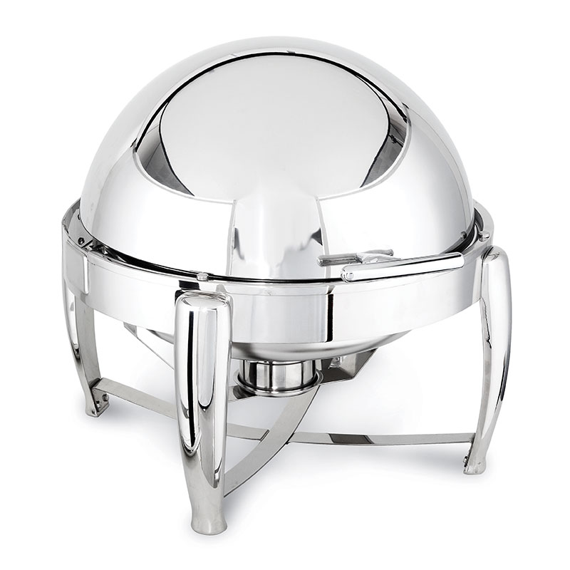 Kapp Delux Chafing Dish Roll Top, Yuvarlak, 6 L, Jel Yakıtlı — Kapp