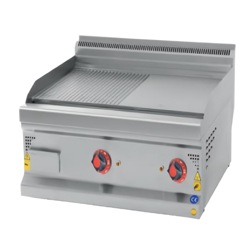 Karacasan 700 Seri Yarı Oluklu Izgara, 80x70x30 cm, Gazlı — Karacasan