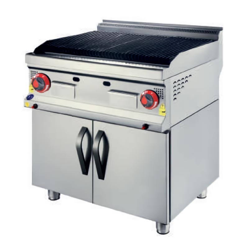 Karacasan 900 Seri Dolaplı Döküm Lavataş Izgara, 800x900x850 mm, Gazlı — Karacasan