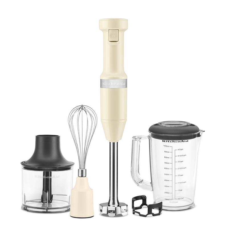 KitchenAid 5KHBV83EAC Aksesuarlı El Blenderi, Krem