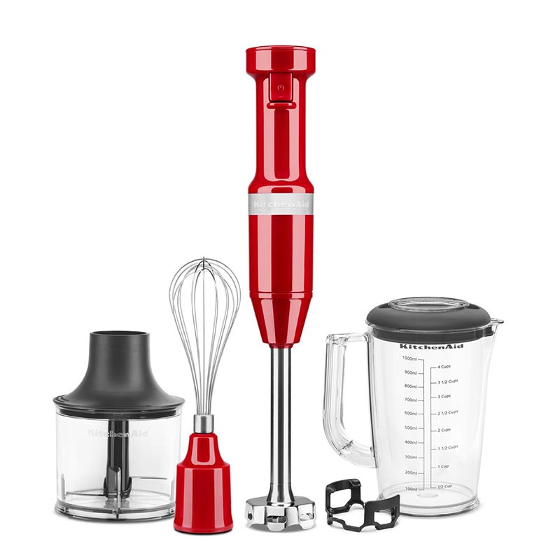 KitchenAid 5KHBV83EER Aksesuarlı El Blenderi, İmparatorluk Kırmızısı