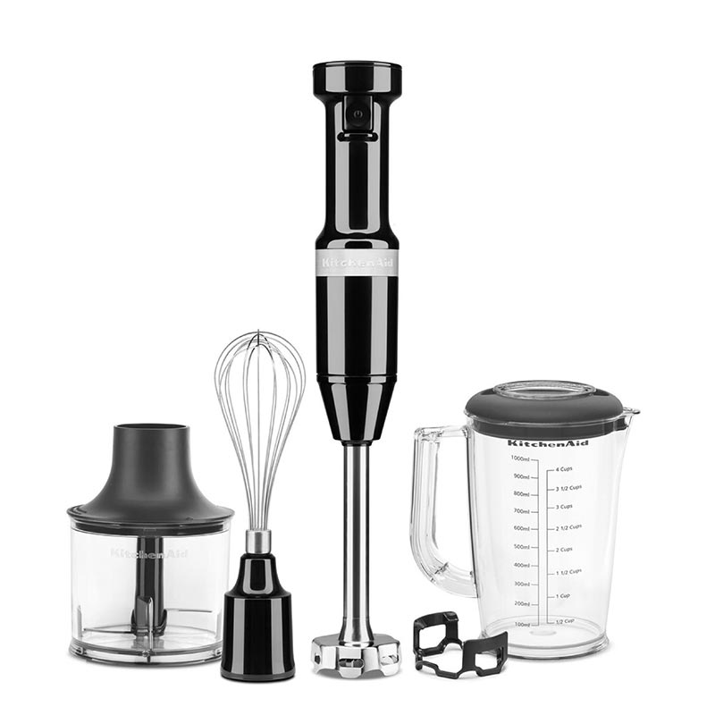 KitchenAid 5KHBV83EOB Aksesuarlı El Blenderi, Siyah — KitchenAid