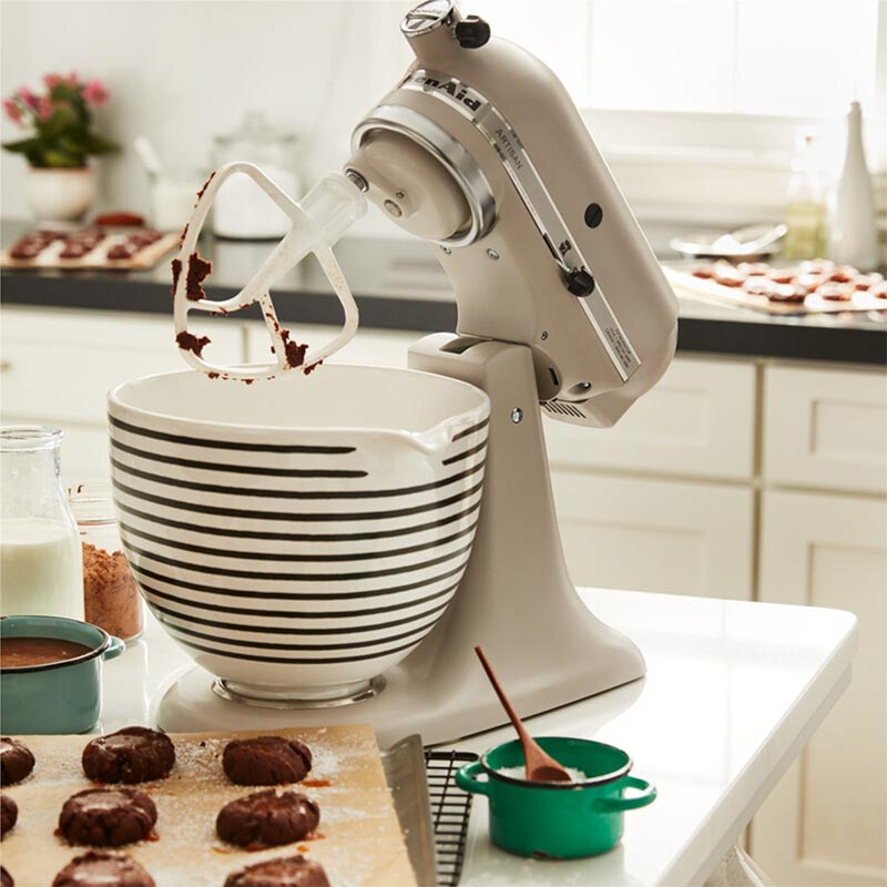 KitchenAid 5KSM2CB5PHS Classic 4.8 L Gövde için Seramik Karıştırma Kasesi, Beyaz — KitchenAid — Görsel 3