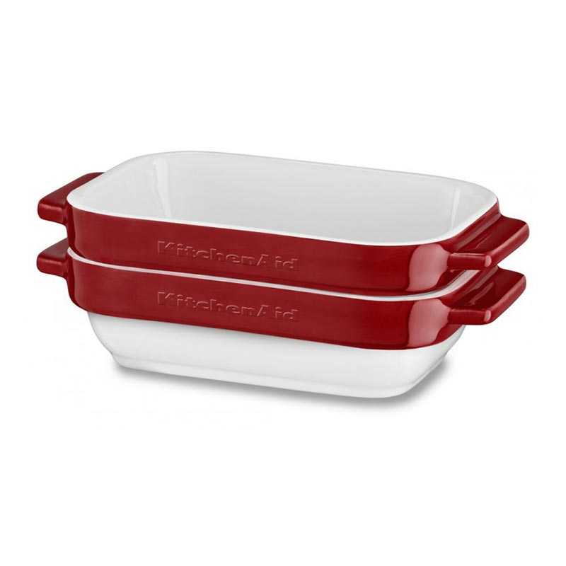 KitchenAid Pişirme Seti, Seramik, Mini Boy, 3 Parça, İmparatorluk Kırmızısı — KitchenAid