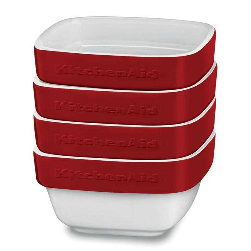 KitchenAid Ramekin Set, Seramik, 4 Parça, İmparatorluk Kırmızısı — KitchenAid