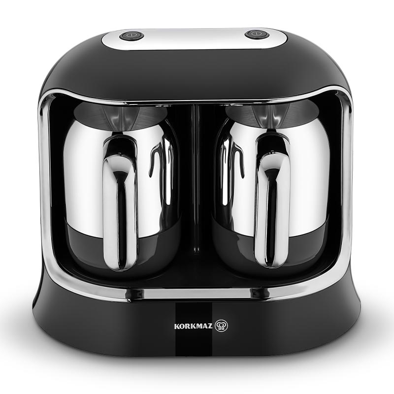 Korkmaz A861-01 Kahvekolik Türk Kahvesi Makinesi, 2'li, Siyah — Korkmaz — Görsel 2