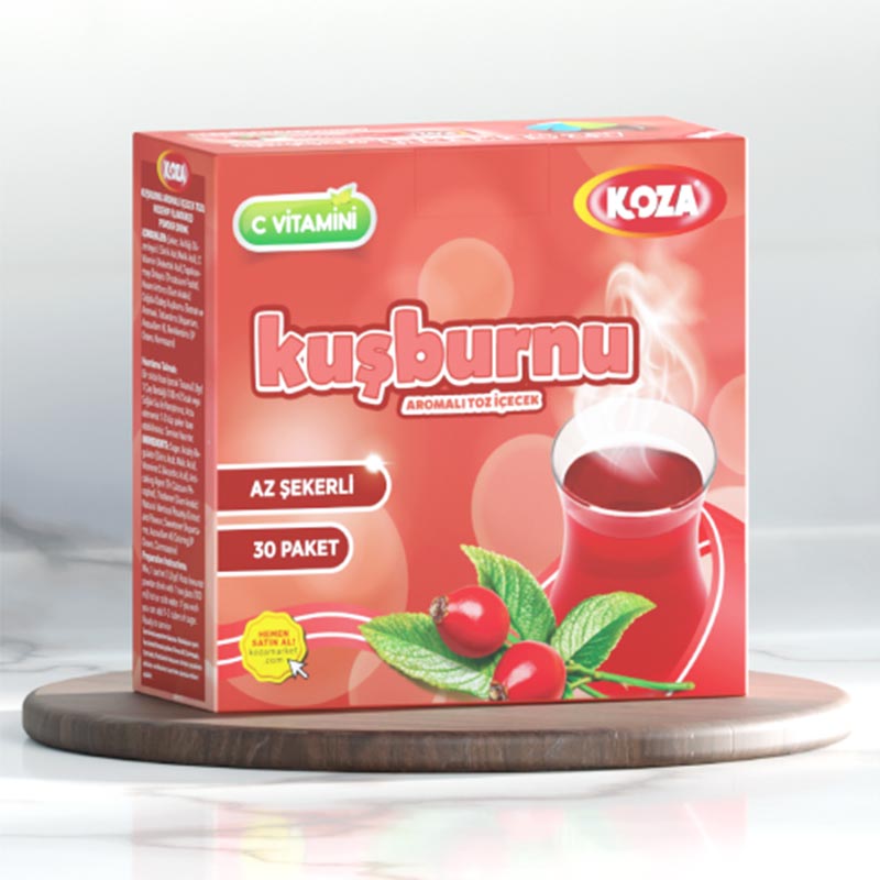 Koza Az Şekerli Tek İçimlik Kuşburnu Aromalı Toz İçecek — Koza