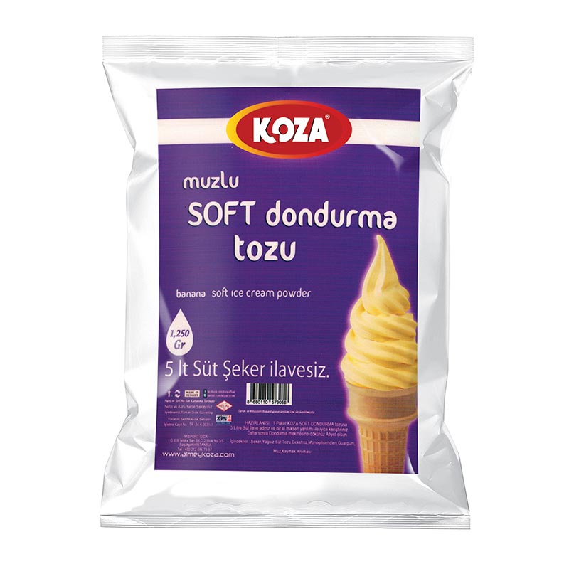 Koza Muzlu Soft Dondurma Tozu, 1250 gr — Koza