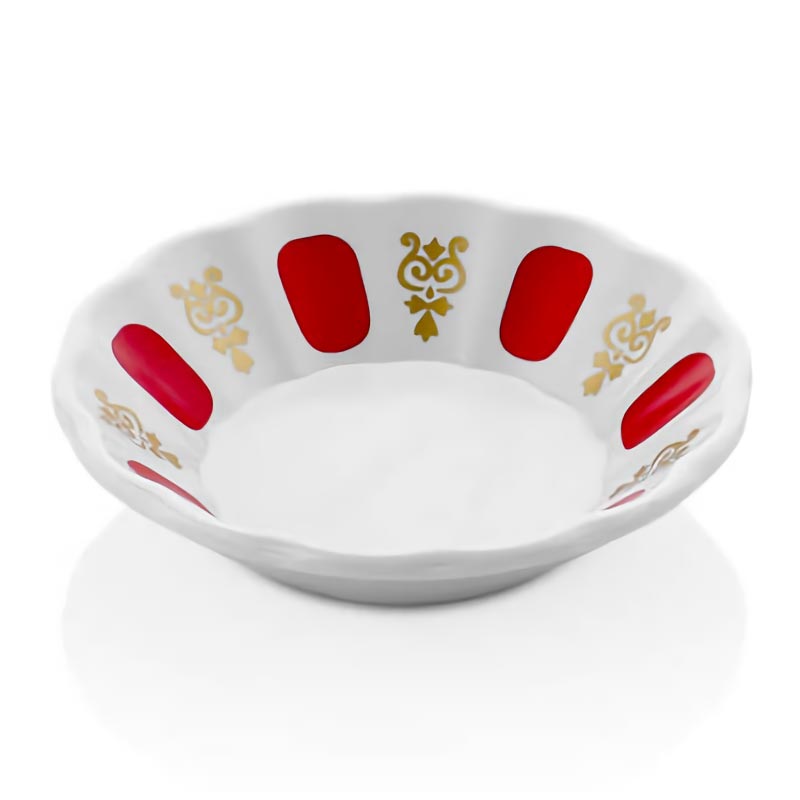 Külsan Thermoset Çay Tabağı, 11 cm, Kırmızı-Beyaz — Külsan Thermoset