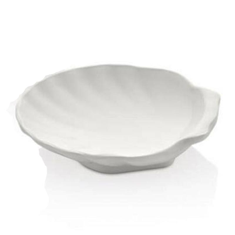 Külsan Thermoset Ramekin, Minimal, İstiridye Model, 10.5 cm, 80 ml, Beyaz — Külsan Thermoset
